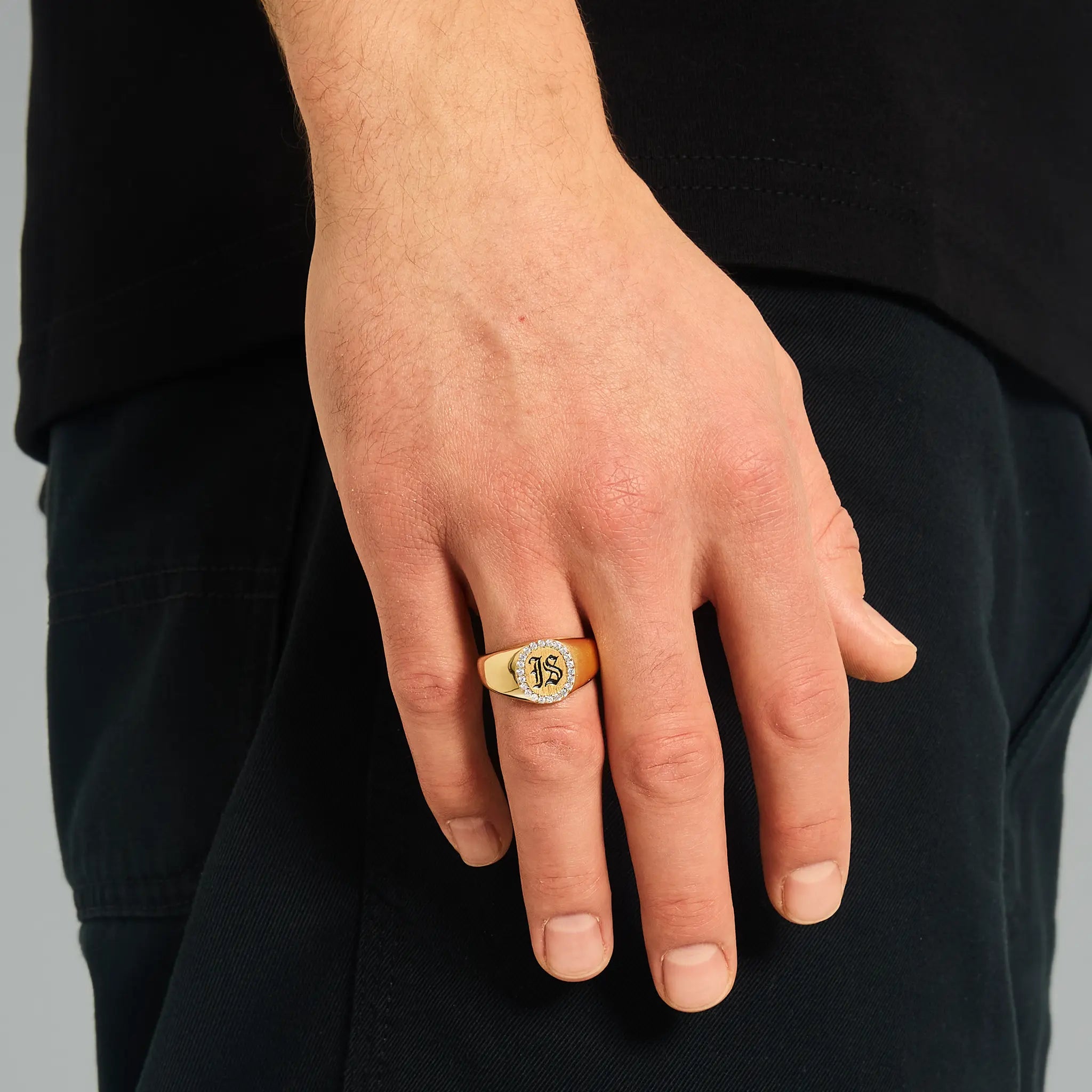 Diamond IS Gothic ring S925 Gold