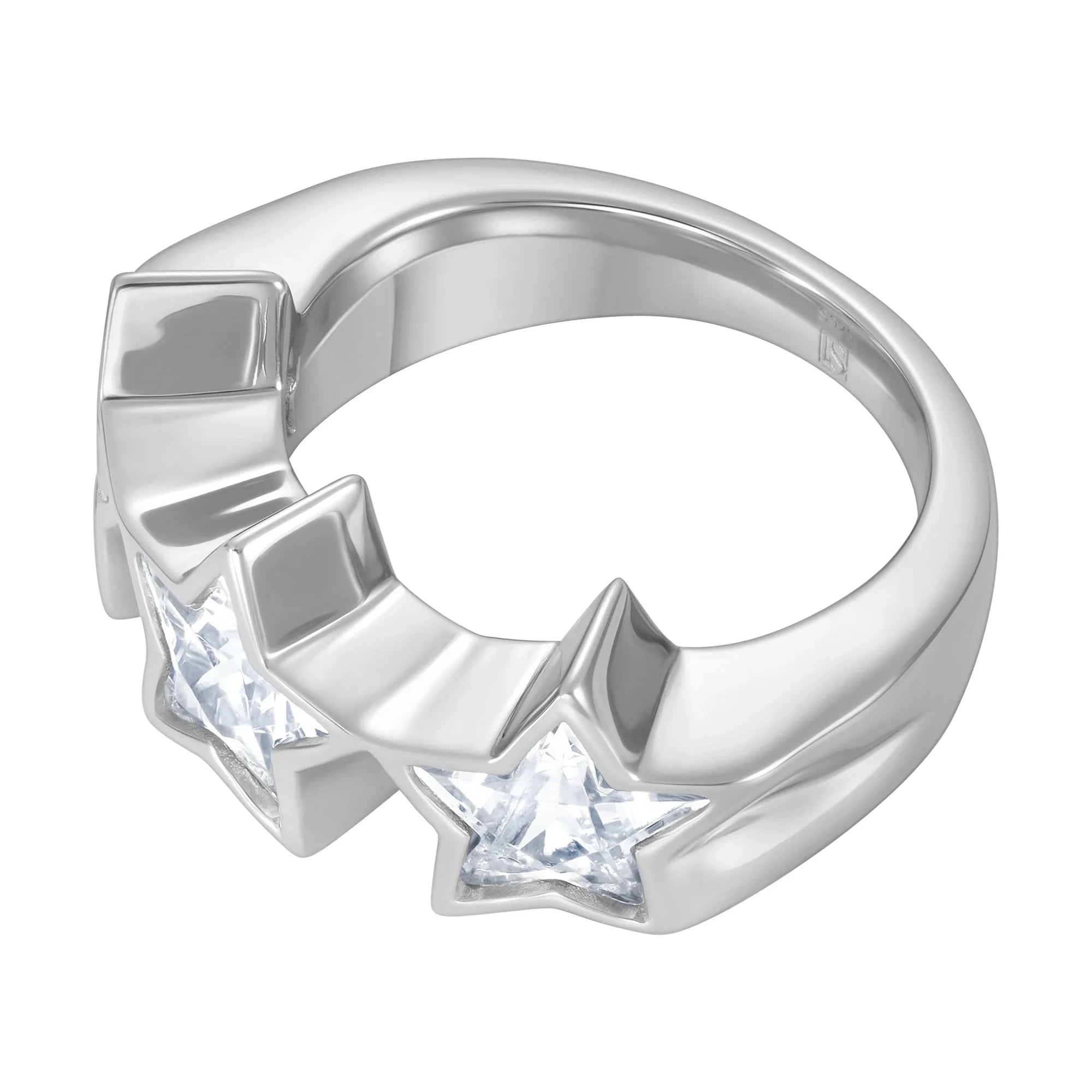 Diamond Stars Ring White Gold