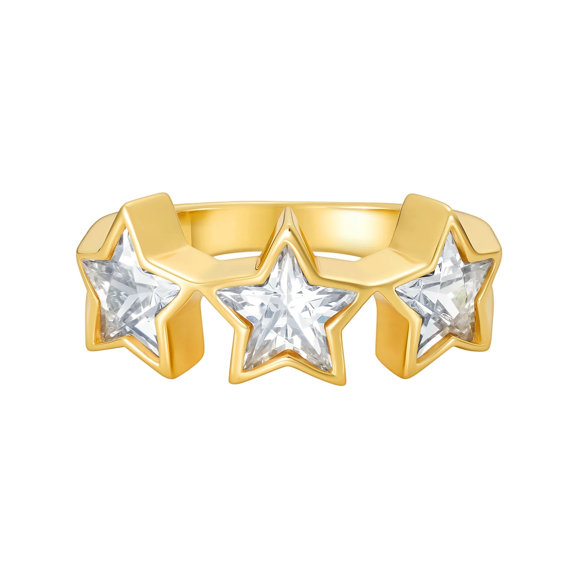 Diamond Stars Gold Ring