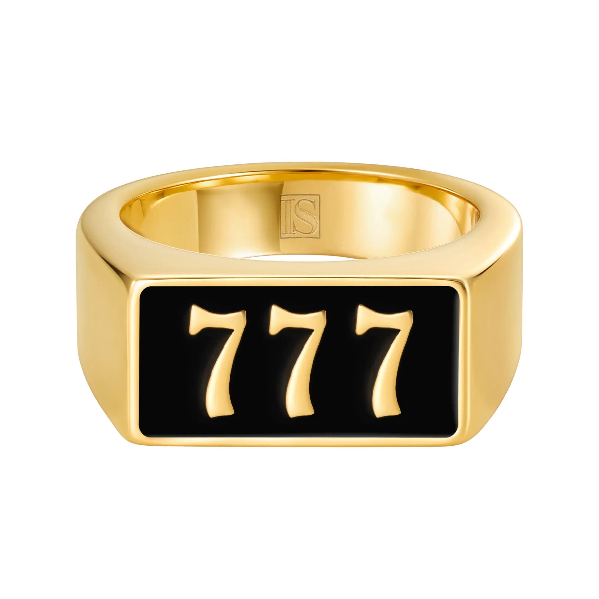 Bague porte-bonheur en or 777