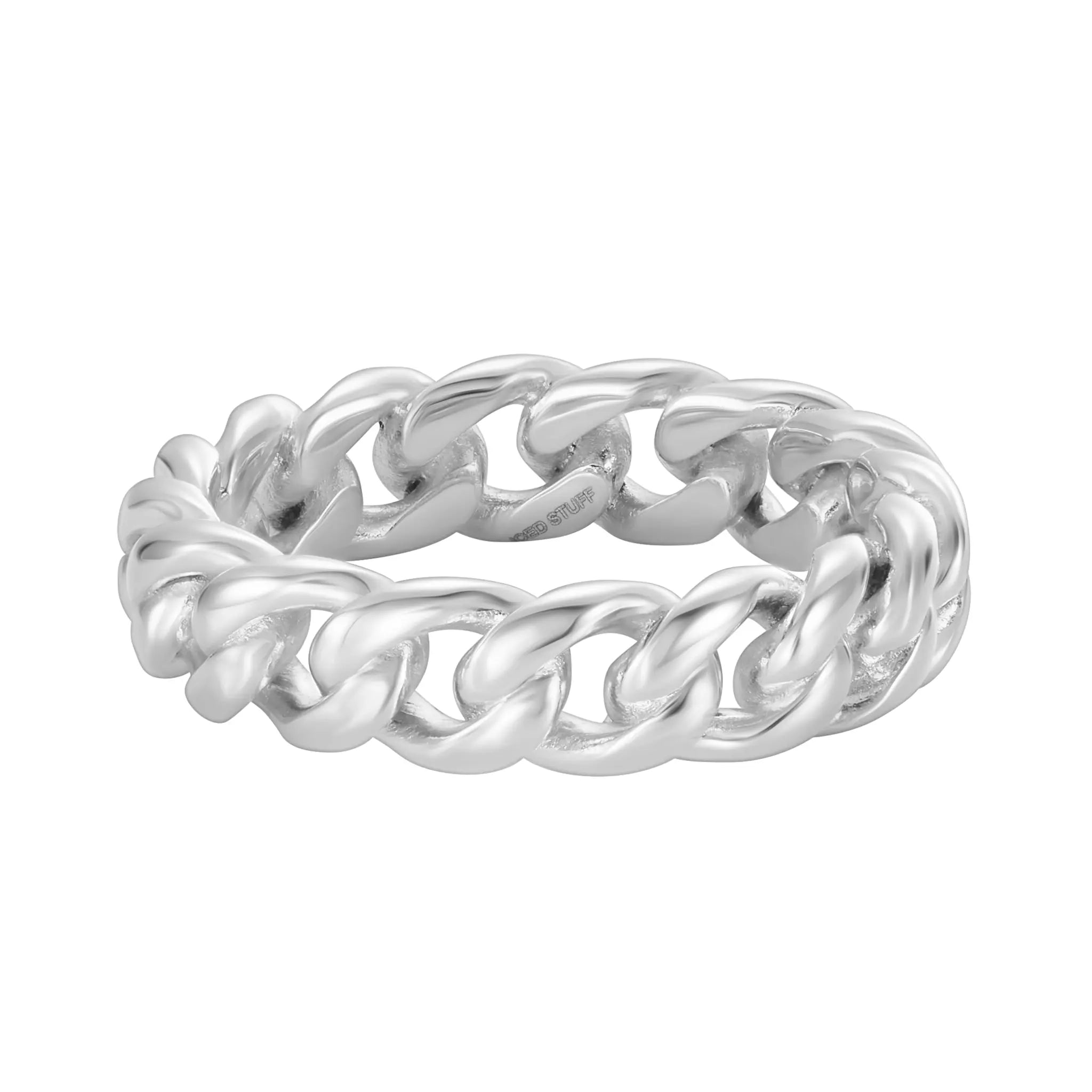 Miami Cuban Ring 5mm White Gold