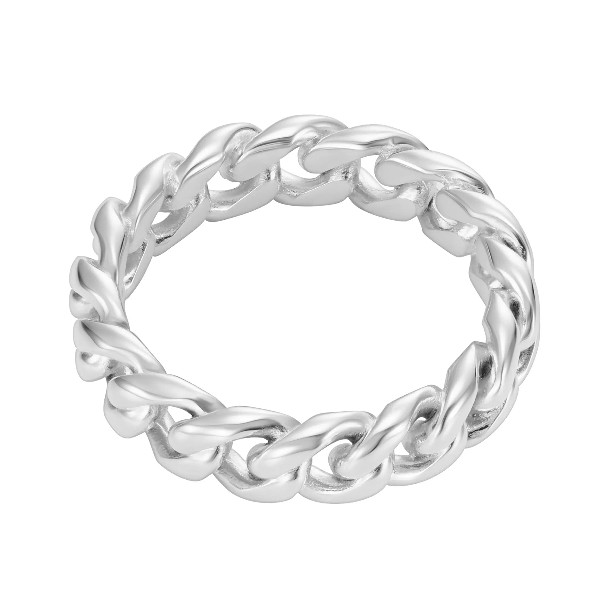 Miami Cuban Ring 5mm White Gold