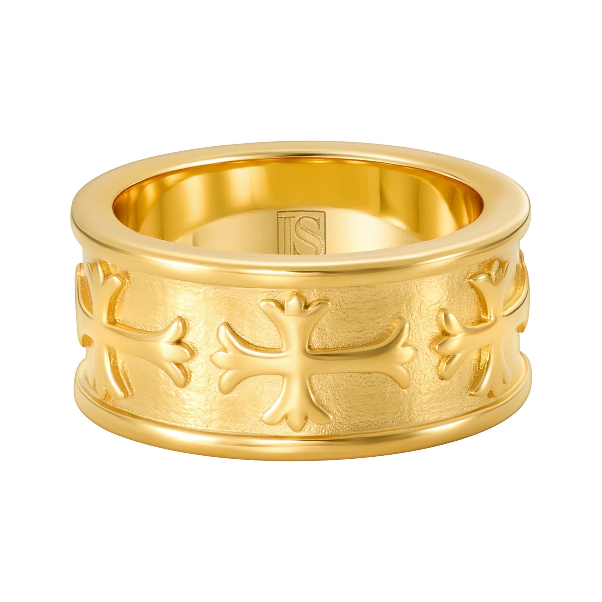 Sharp Cross Gold Ring
