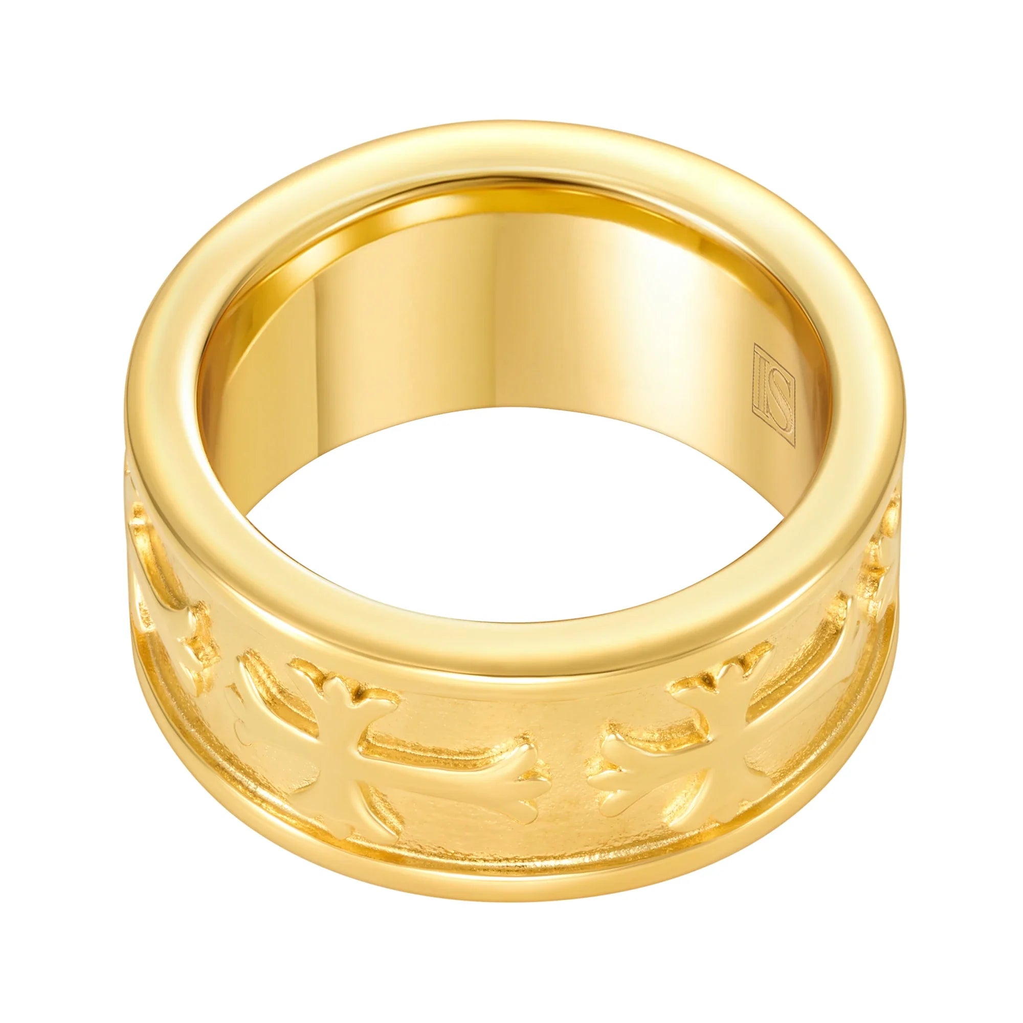 Sharp Cross Gold Ring