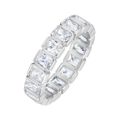 Tennis Diamond Rectangle S925 ring