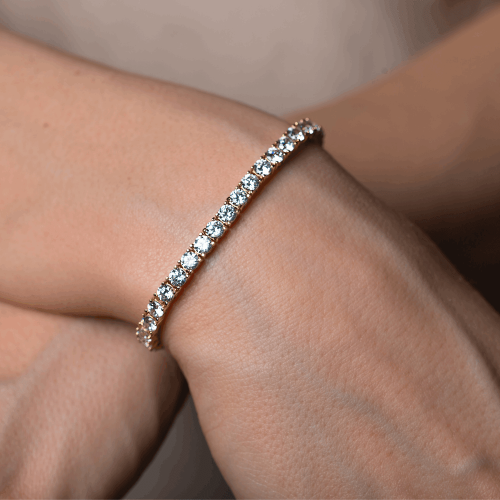 WOMEN'S TENNIS BRACELET 4MM ZŁOTO