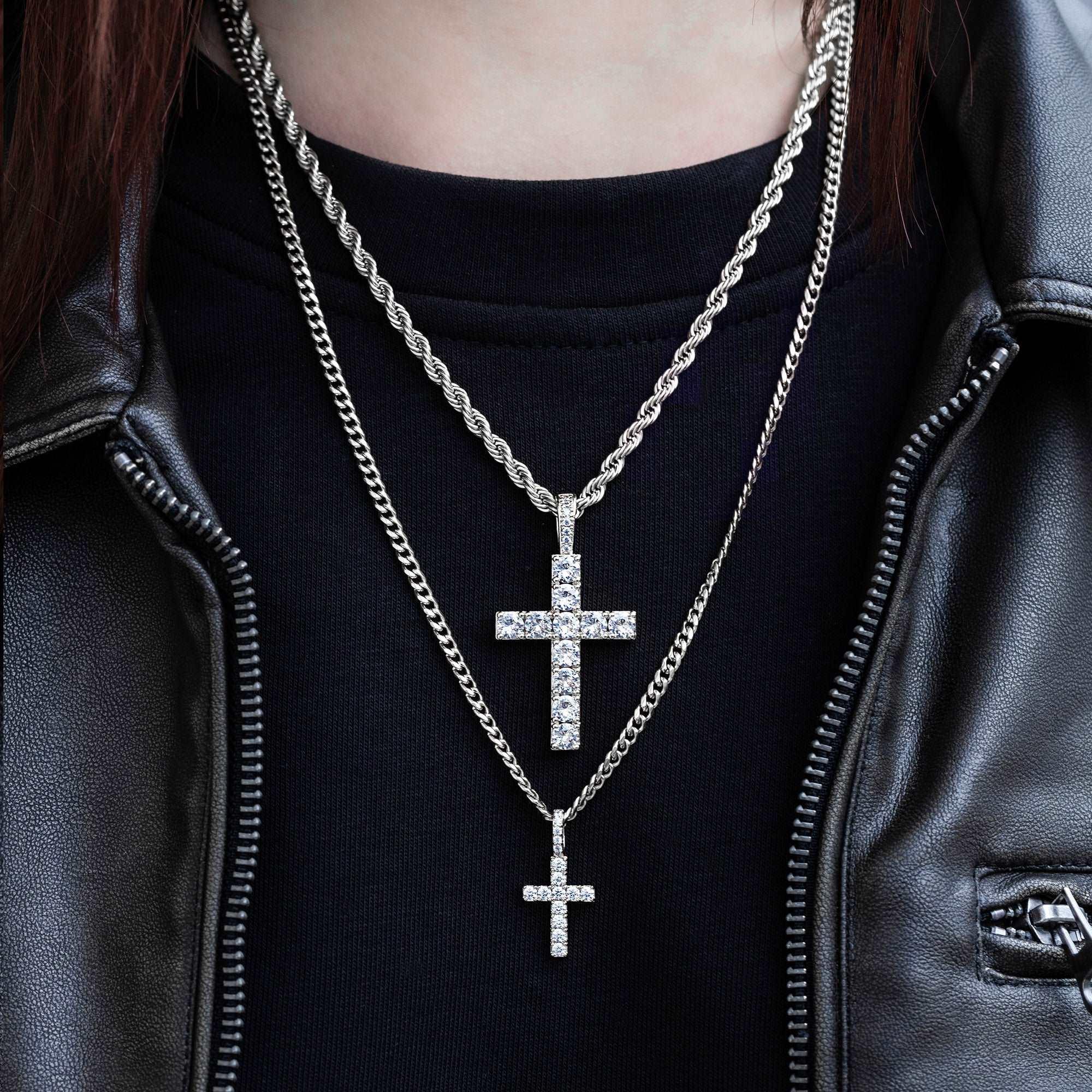 Diamond Cross White Gold