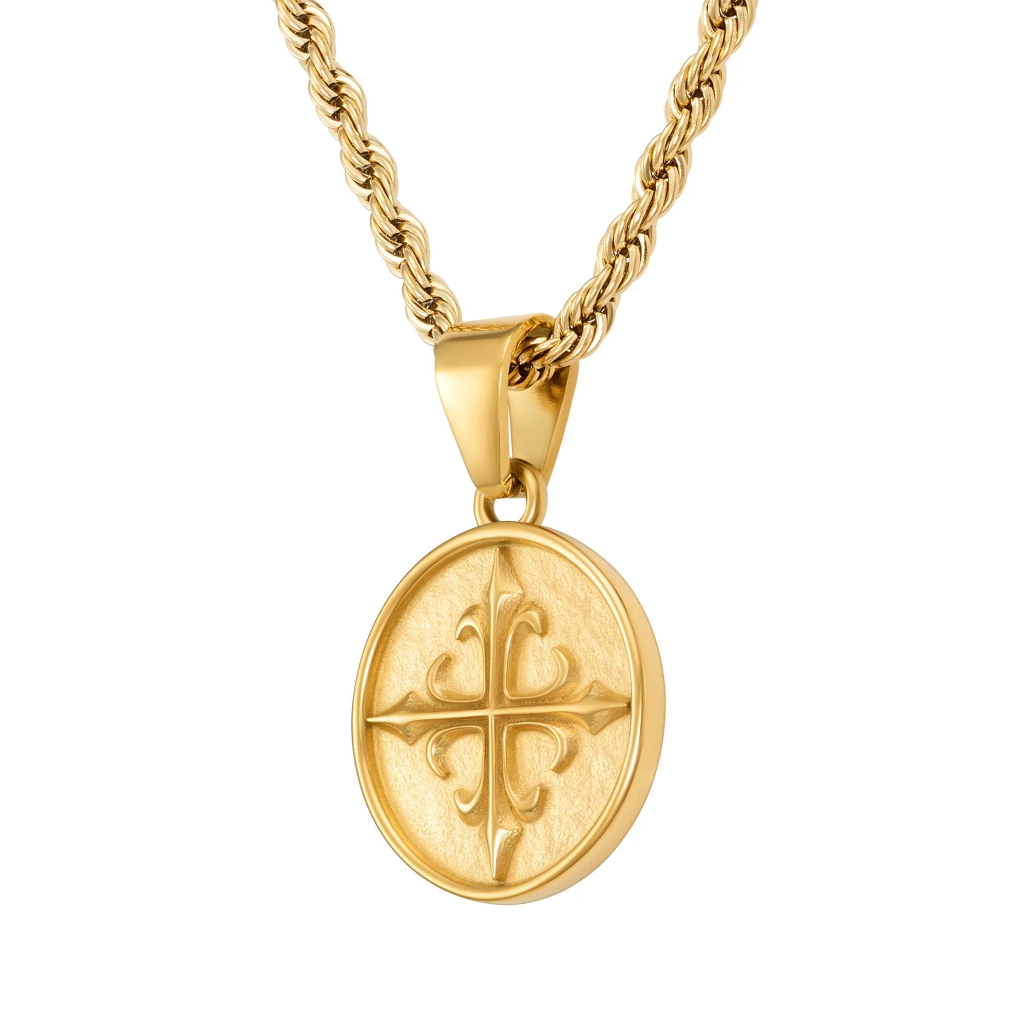 Cross Coin Gold pendant