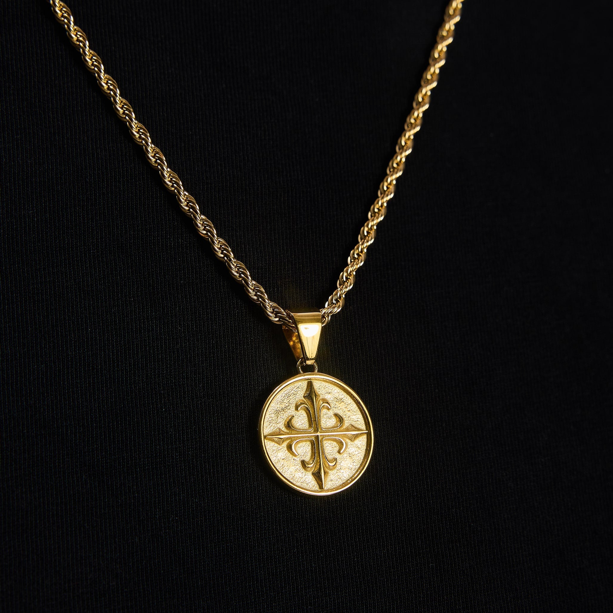 Cross Coin Gold pendant