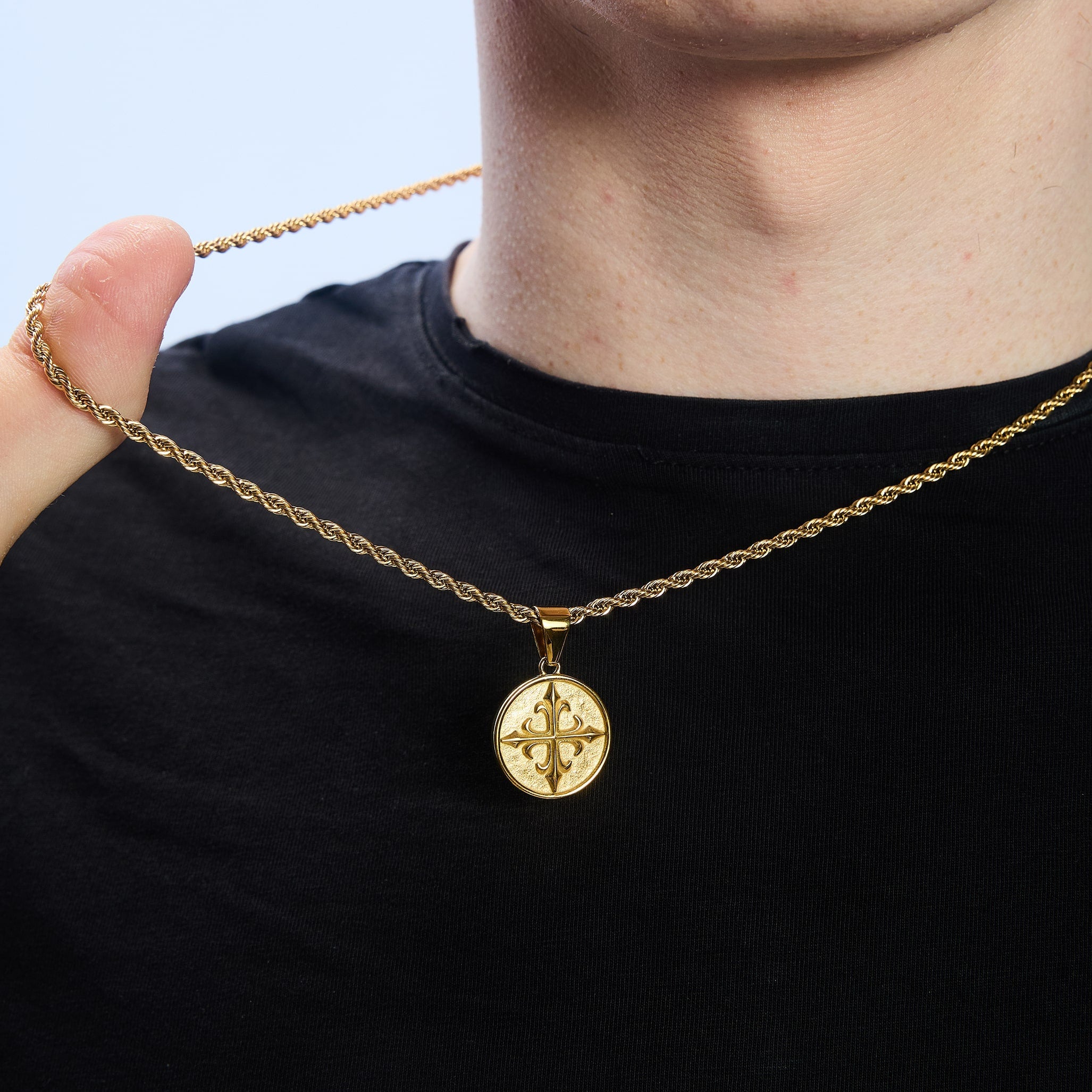 Cross Coin Gold pendant