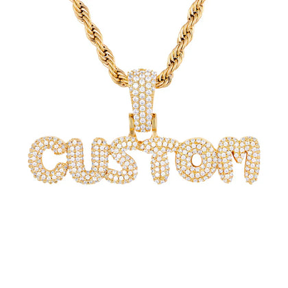 Custom Bubble Letters Pendant (test)