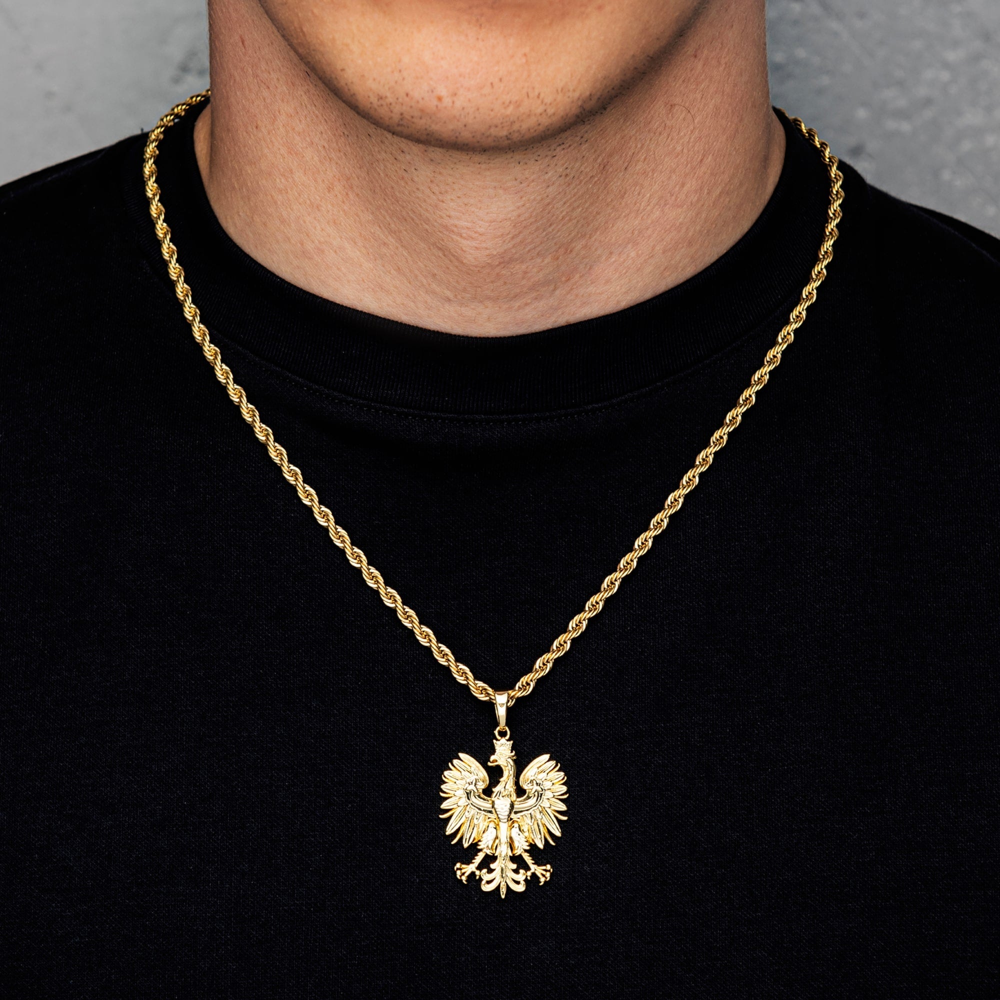 Eagle Pendant Polish Gold