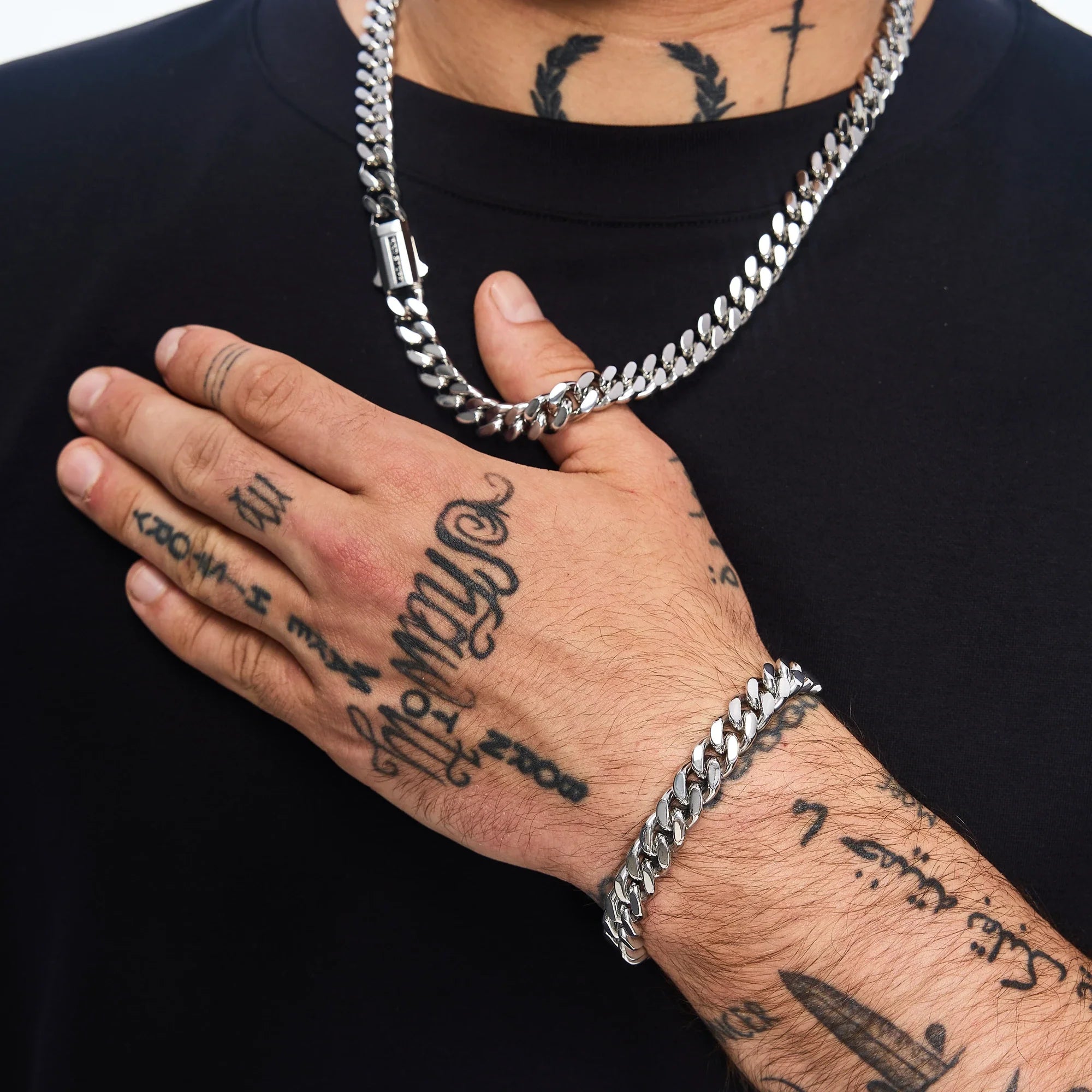 Premium Curb Cuban Link Bracelet 10mm White Gold