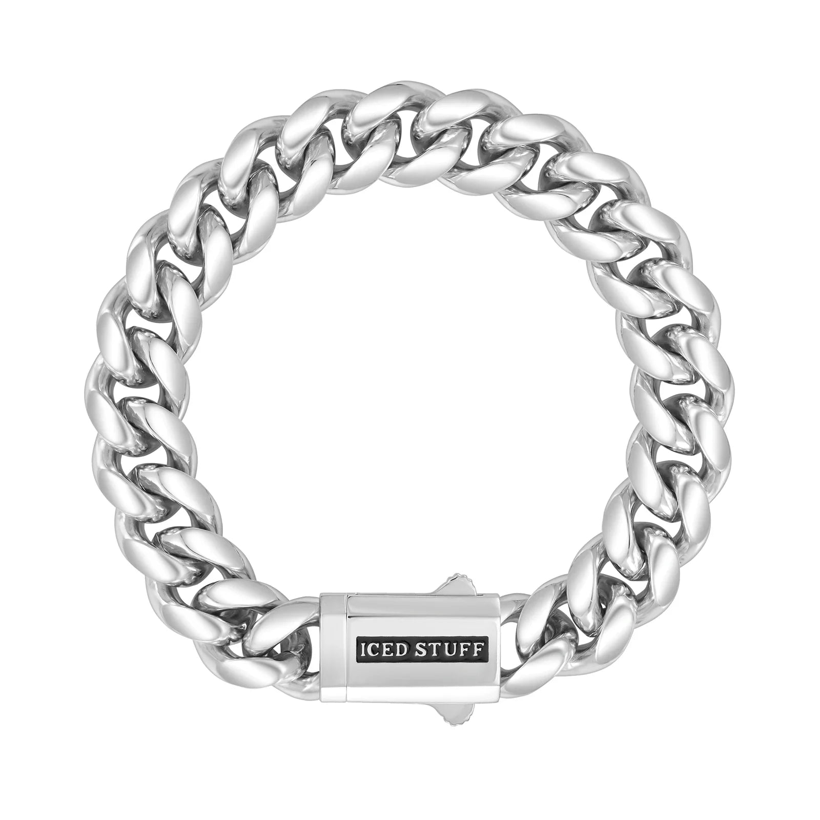 Premium Miami Cuban Link Bracelet 12mm White Gold