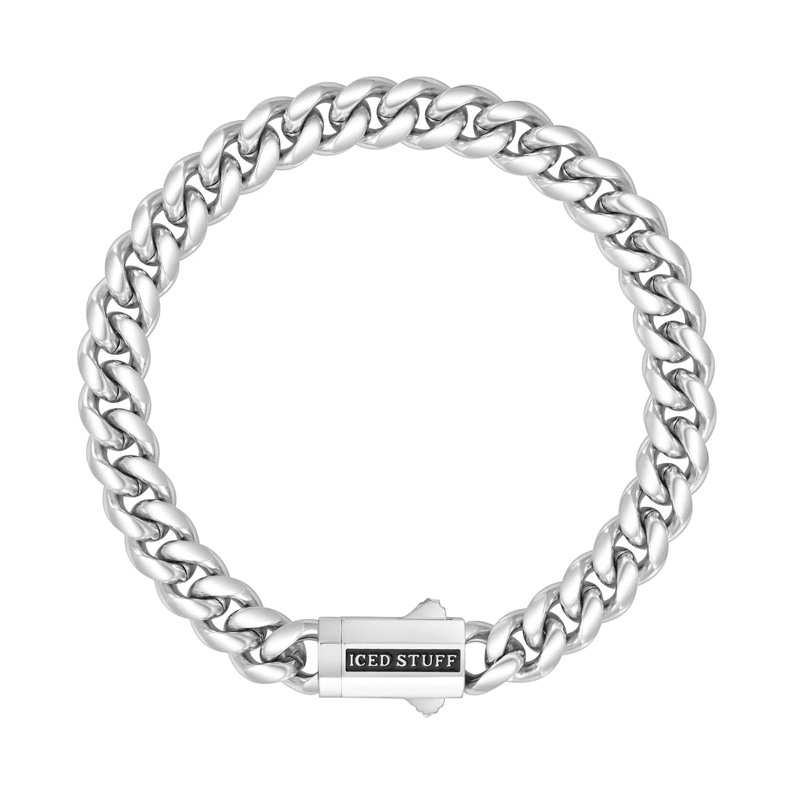 Premium Miami Cuban Link Bracelet 8mm White Gold