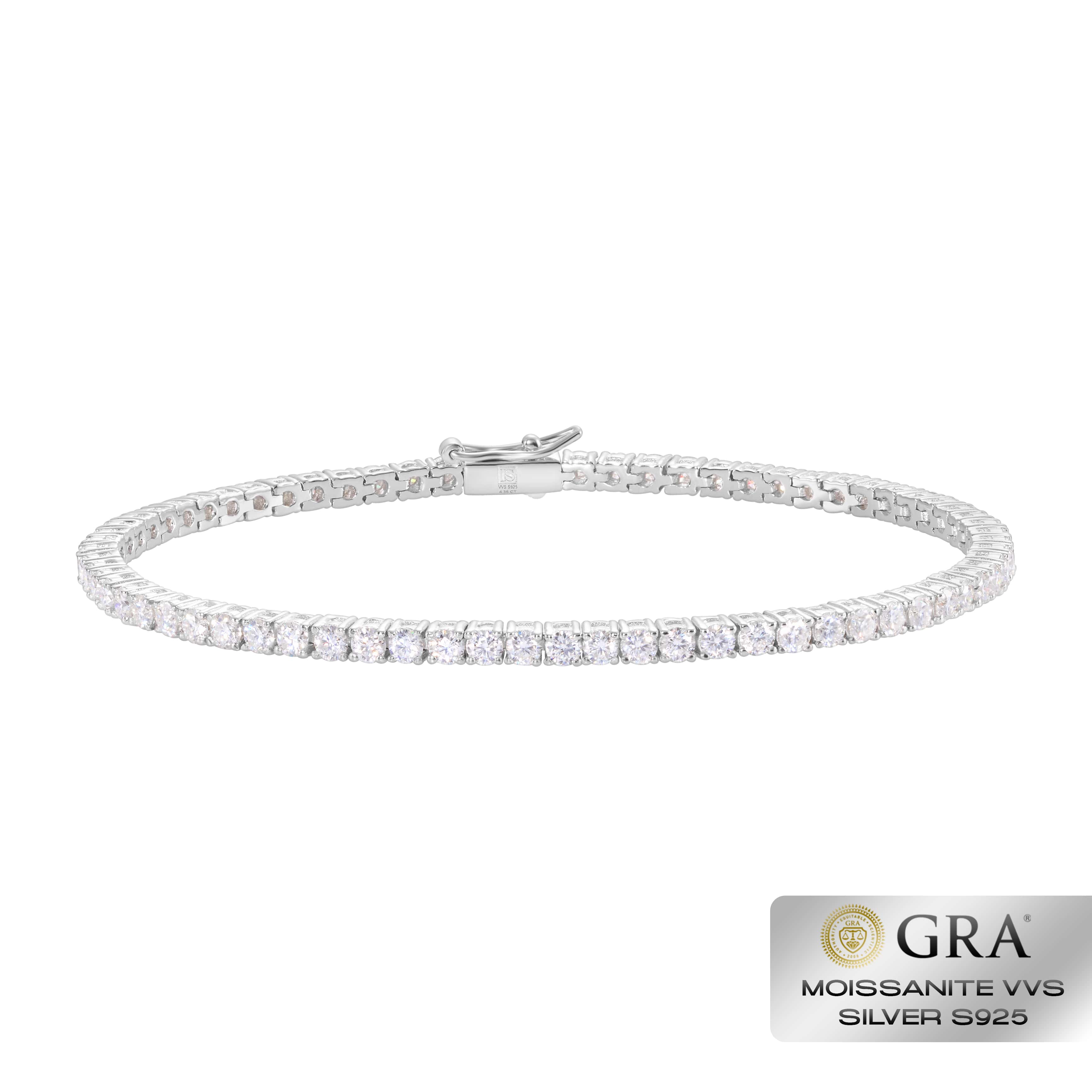 Tennis bracelet 2.5mm Moissanite VVS S925 | White Gold | ICED STUFF®