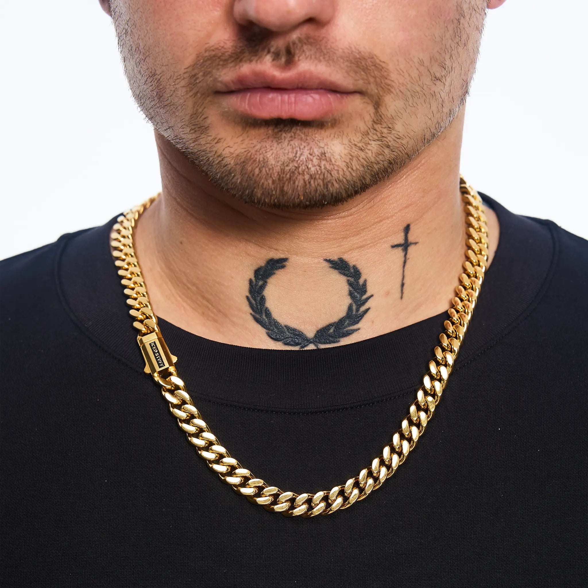 Premium Curb Cuban Link Chain 10mm Gold