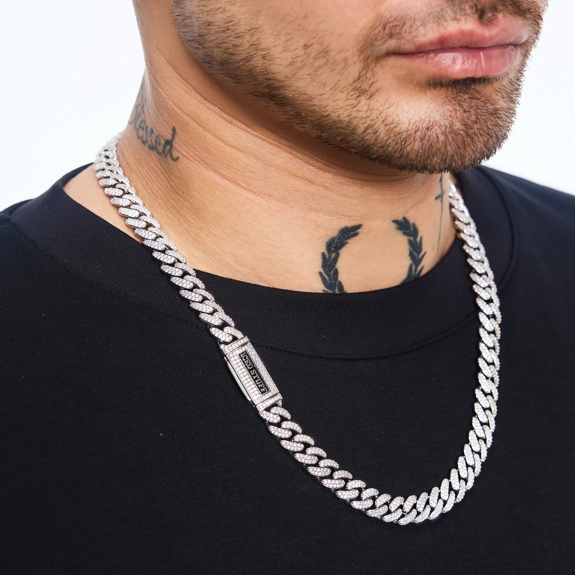 Premium Diamond Cuban Link Chain 10mm White Gold