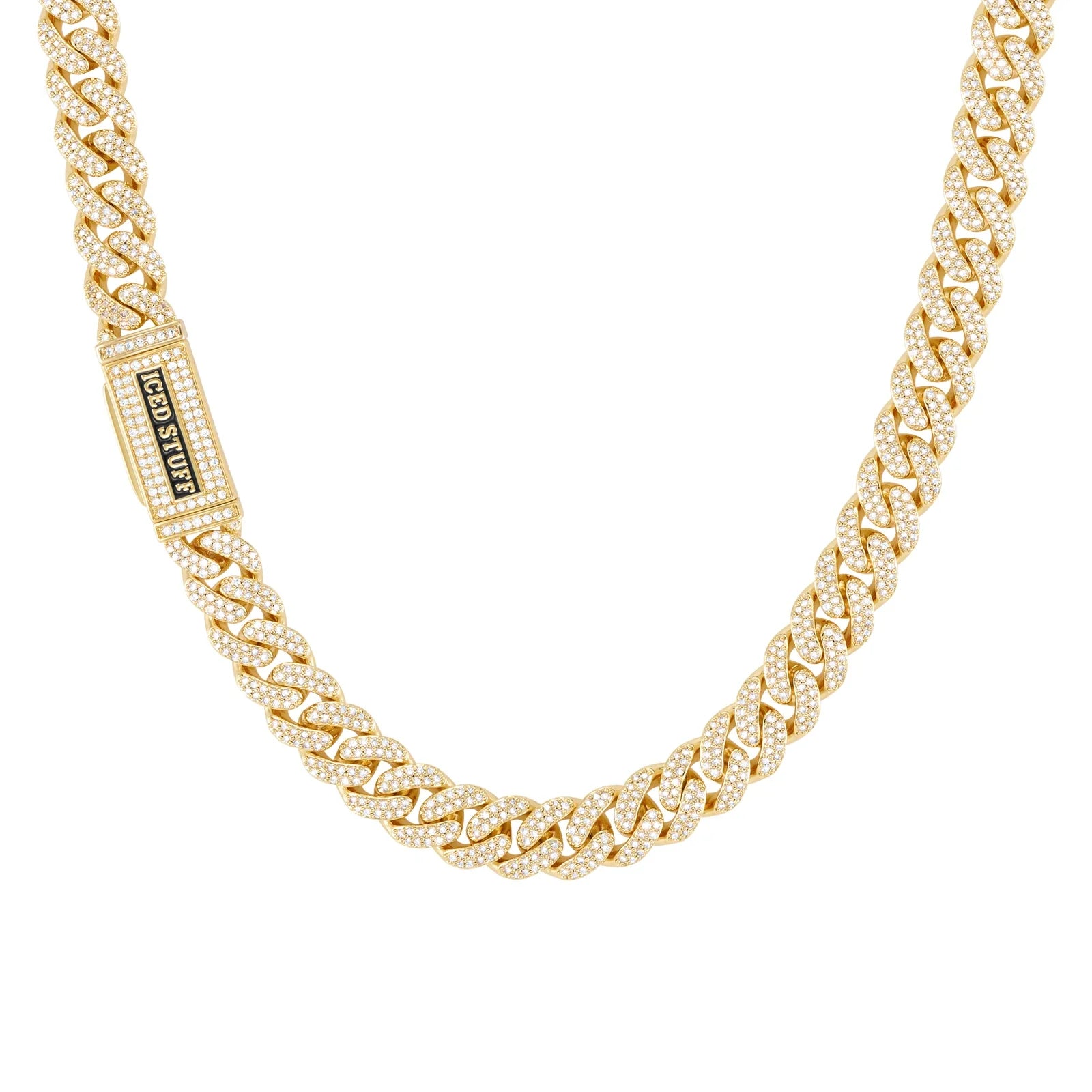 Premium Diamond Cuban Link Chain 10mm Gold