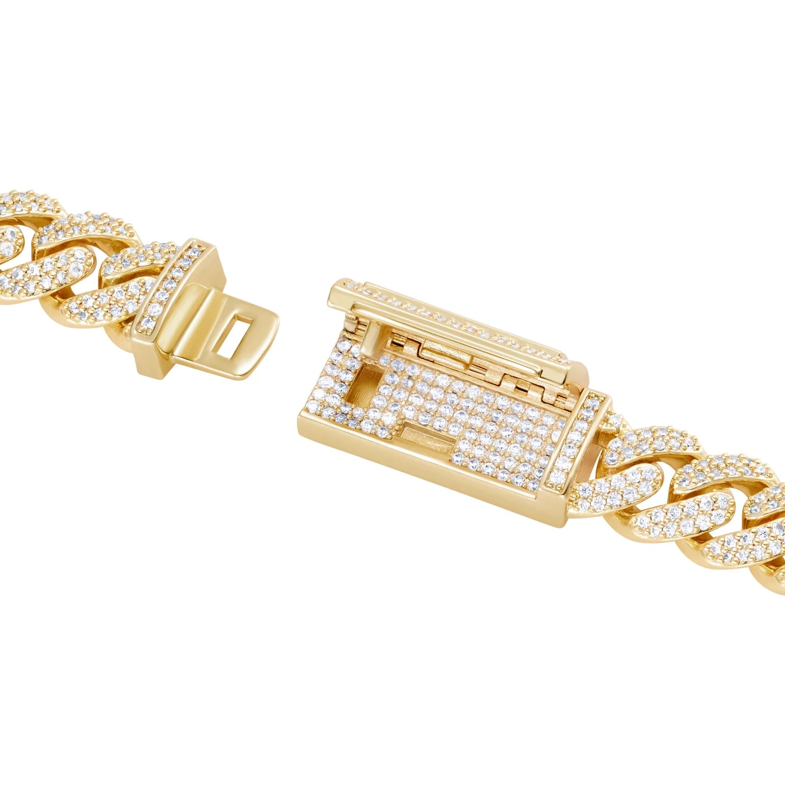 Premium Diamond Cuban Link Chain 10mm Gold