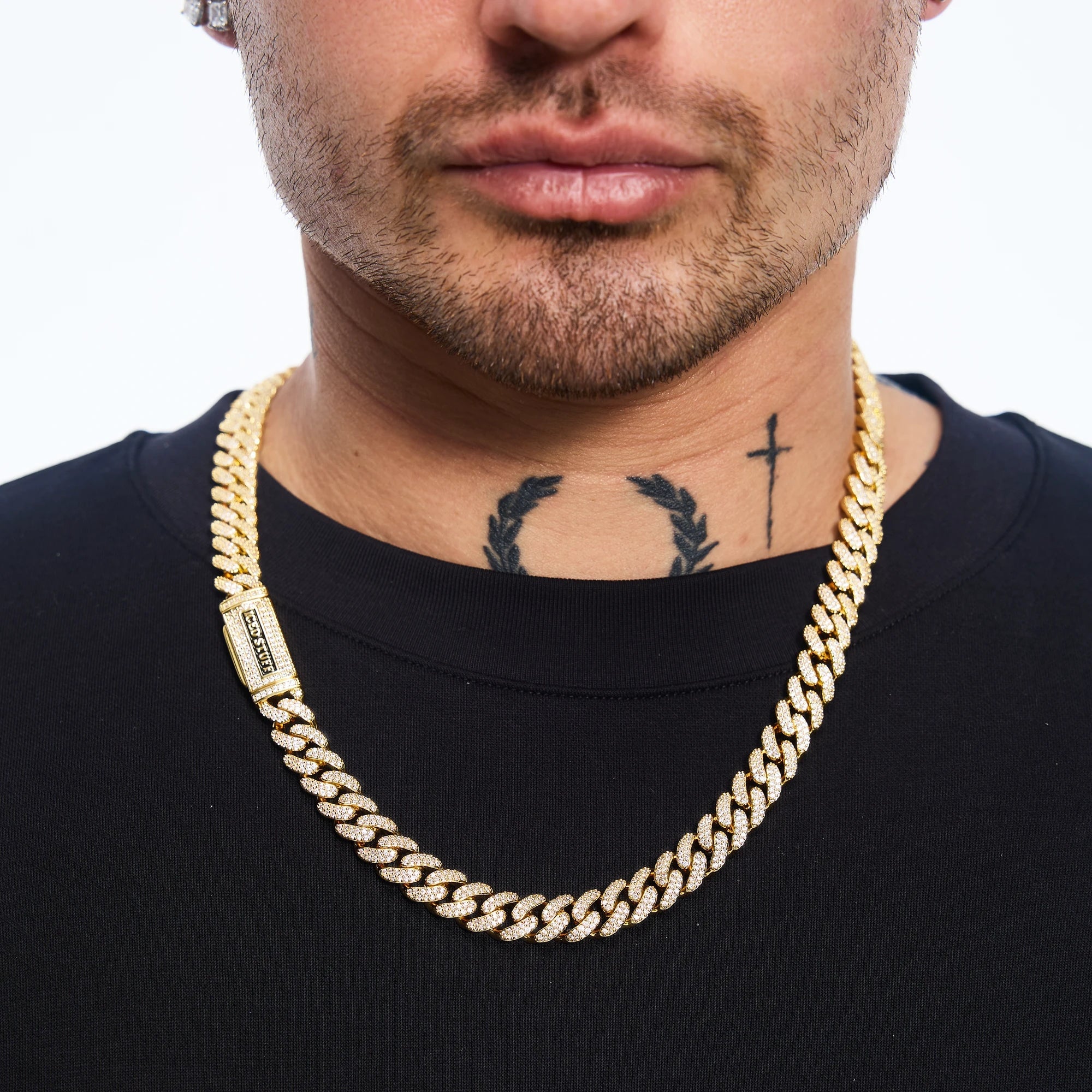 Premium Diamond Cuban Link Chain 10mm Gold