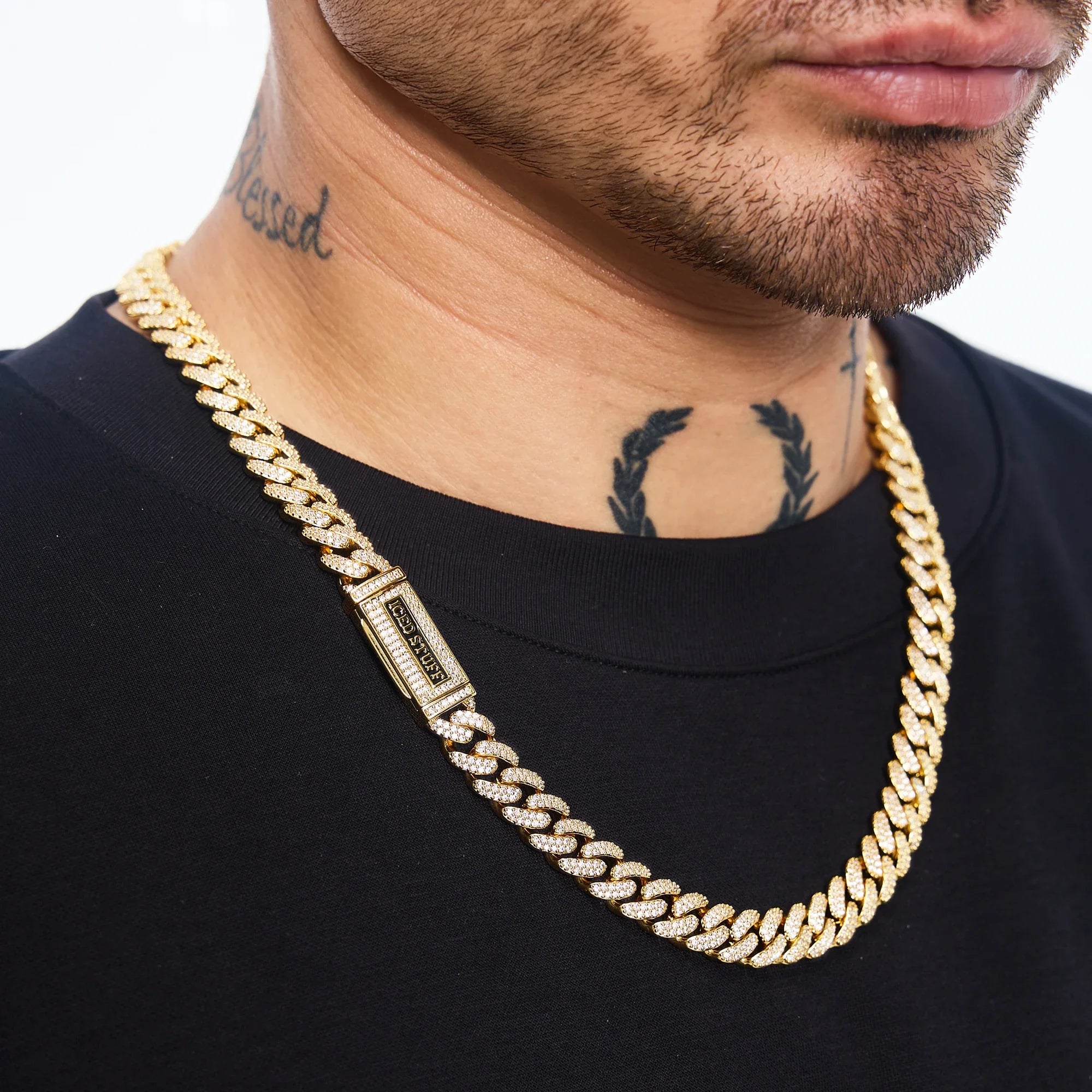 Premium Diamond Cuban Link Chain 10mm Gold