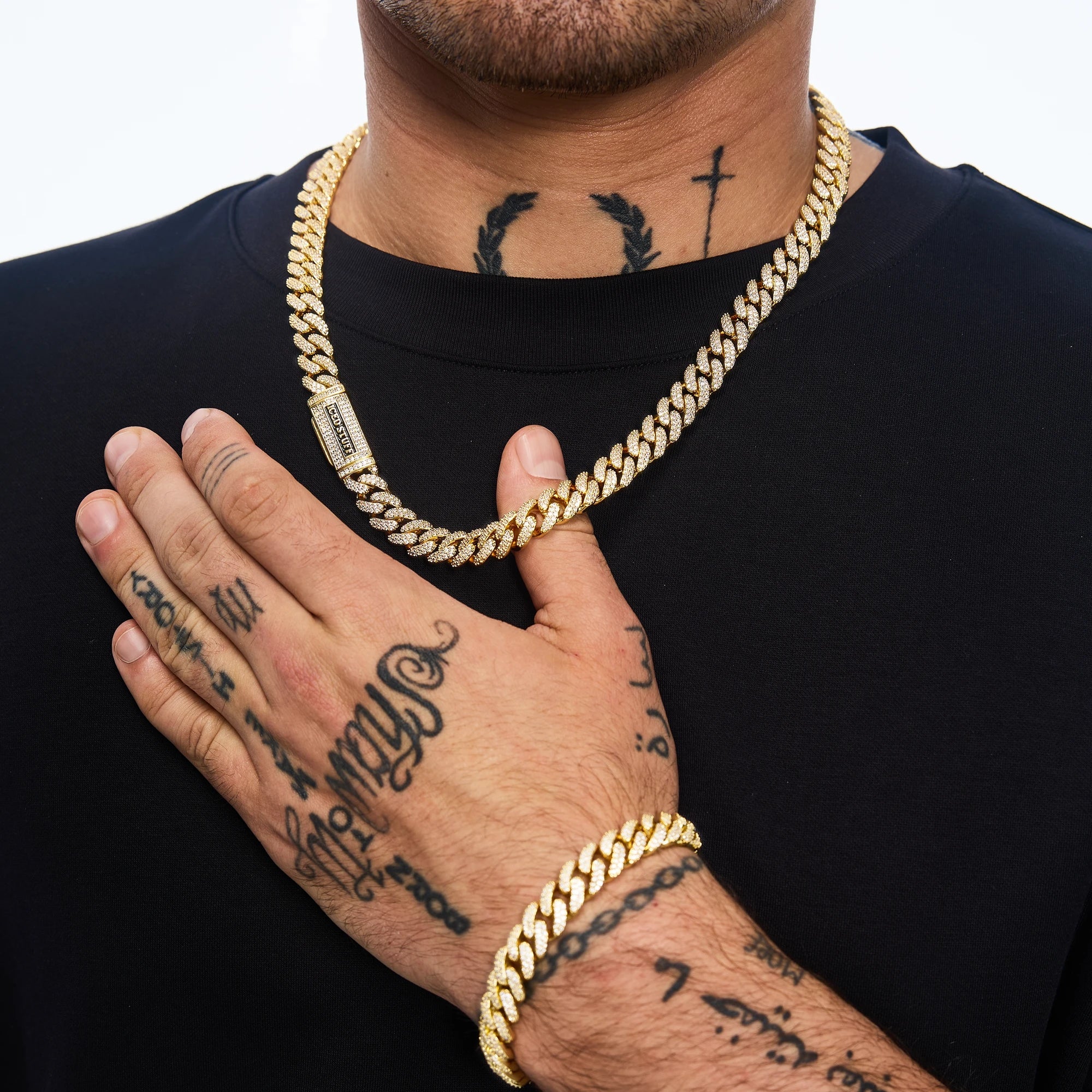 Premium Diamond Cuban Link Chain 10mm Gold