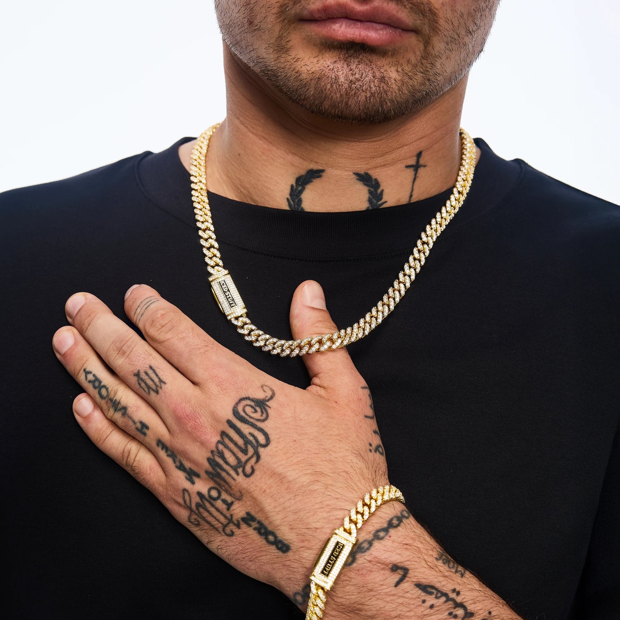 Premium Diamond Cuban Link Chain 8mm Gold