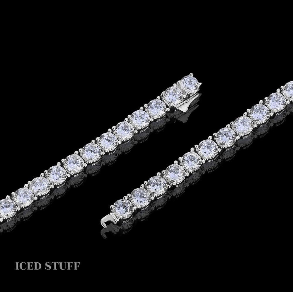 WOMEN'S TENNIS BRACELET 4MM BIAŁE ZŁOTO - ICED STUFF COM