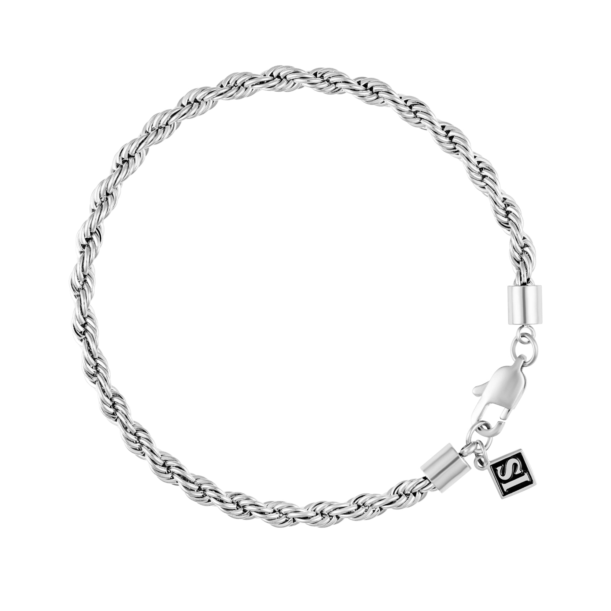 Rope 4mm Bracelet White Gold