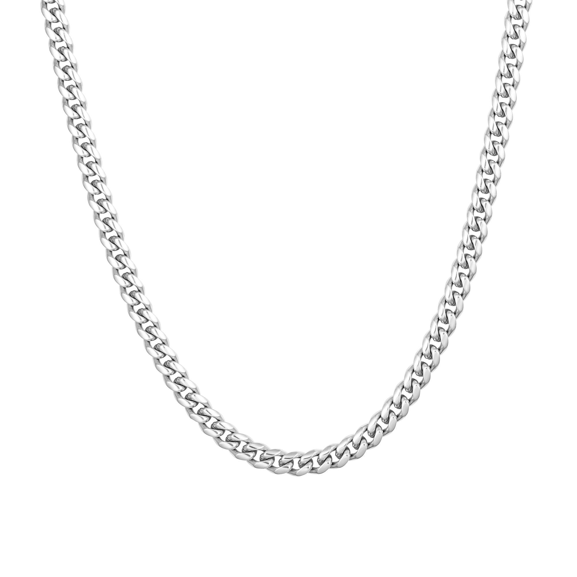 Miami Cuban Chain 5mm White Gold - ICED STUFF COM