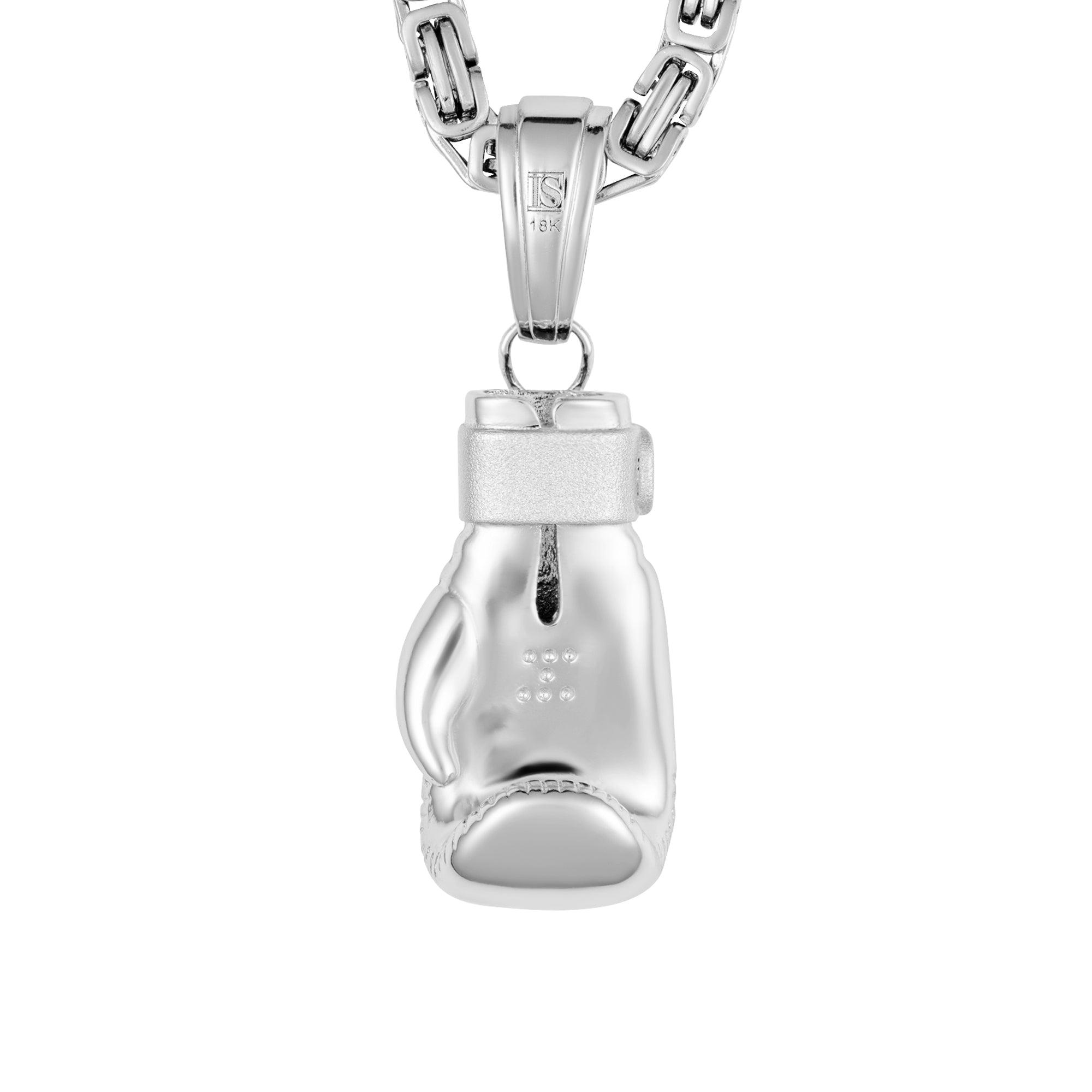 Boxing Glove White Gold - ICED STUFF COM